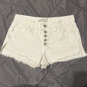 Free people white cut off shorts